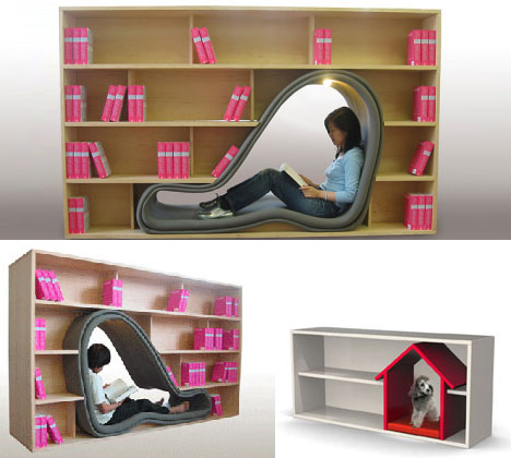 combination-chair-lounger-bookcase-design