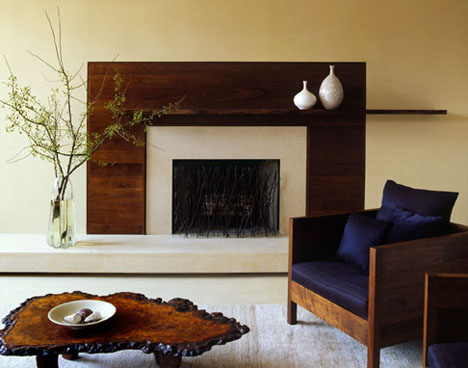 Design on Natural Wood Themed Living Room Design