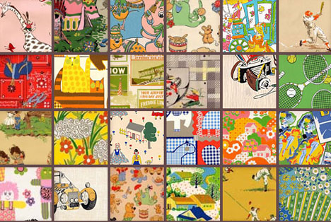vintage-retro-funky-wallpaper-a. A childrens' favorite, their novelty set 