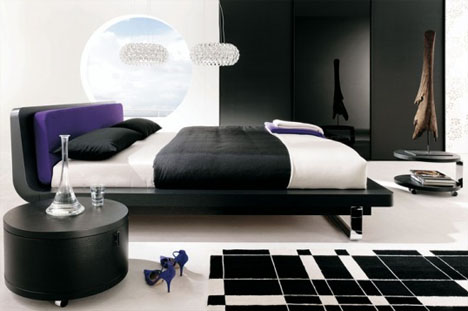 bedroom-black-white-design. Particularly in these modern minimalistic 