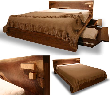 furniture bed design. wood-rustic-log-ed-design