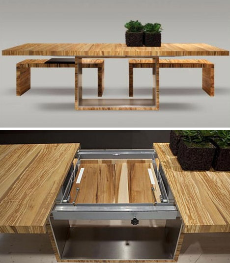 Space-Saving Dining Room Table