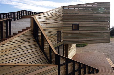 wood roof deck
