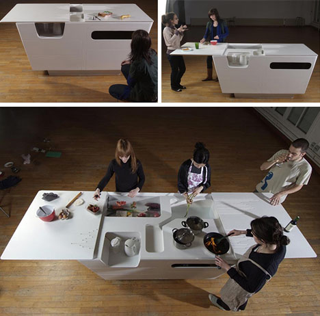 all modern kitchen island table