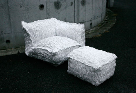 creative paper couch design