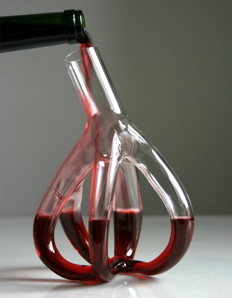 creative red wine glass