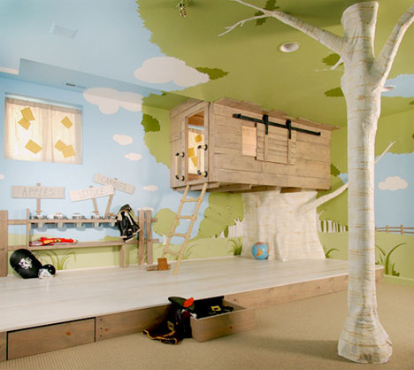 Cool Interior Tree Home: Best Kids Bedroom Design Ever?