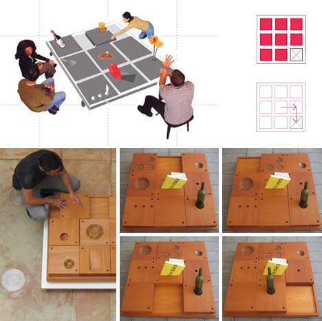 multifunctional moving table top