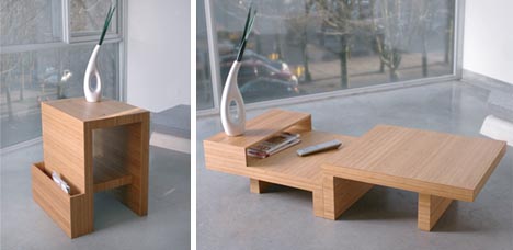 transforming wood table design