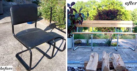 chair bench before after chair bench before after