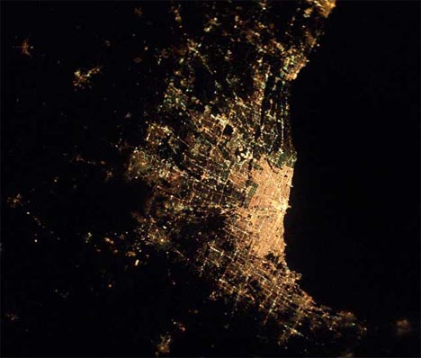 city lights from space. city from space photo