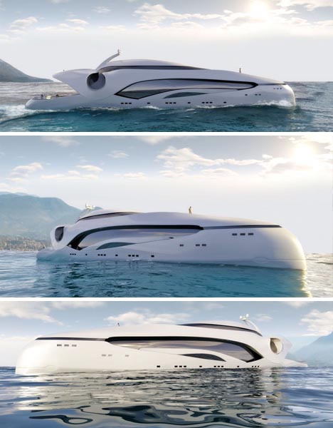 futuristic cool house boat