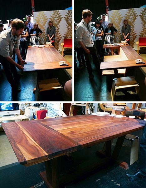 rustic dark wood bench