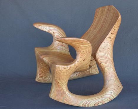 sculptural wood furniture design