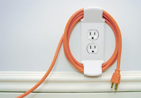 wall cord storage solution