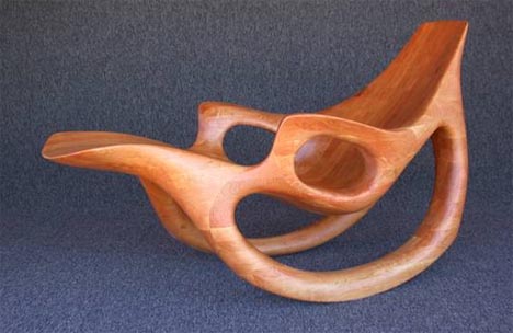 wood sculpture craft chair