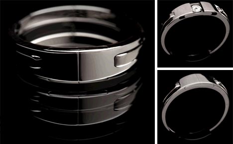  this radical weddingband ring follows nearly an opposite to that of 