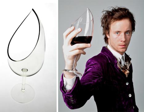 unique red wine glass set
