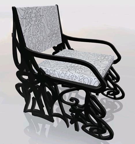 graffiti chair design