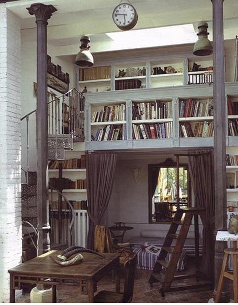 overhead wall bookshelves