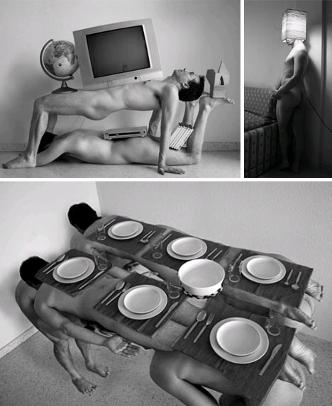 strange human furniture