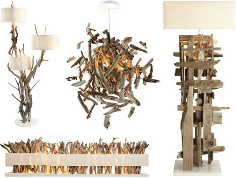 Houses Design: Driftwood Decor: 24 Dramatic Art Lamps & Lighting Designs