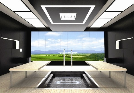 futuristic bathroom interior design