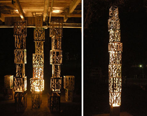 recycled wood crate lights recycled wood crate lights