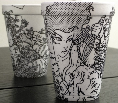 creative cup drawing