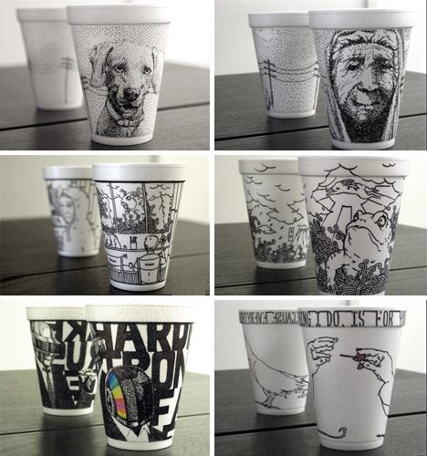 creative cup drawings