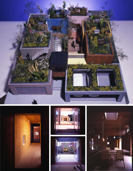 secret green roof home model