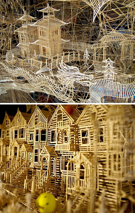toothpick model city 3 toothpick model city 3