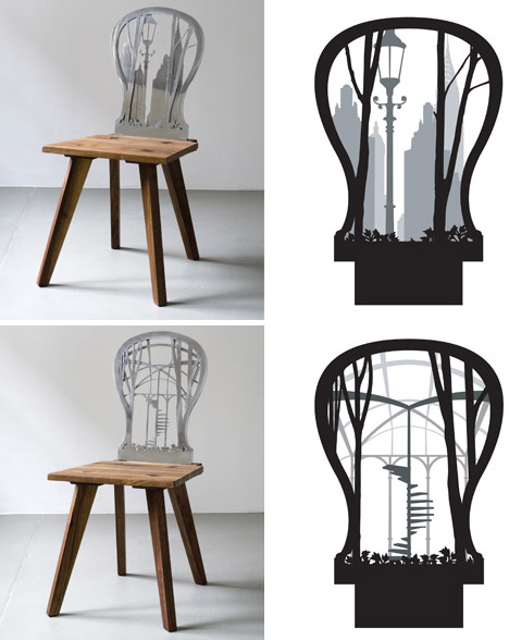 carved unique wooden chairs