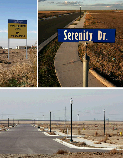 deserted suburban desert homes