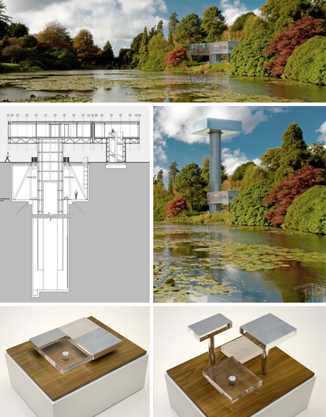 futuristic house drawings models