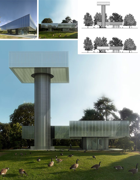 futuristic hydraulic hover home