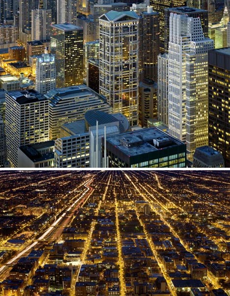 city aerial photography