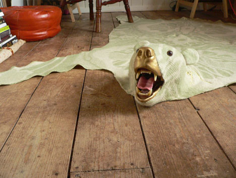 bear skin style rug
