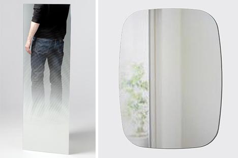 frameless glass art mirrors
