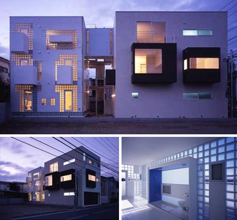 japanese box house lighting