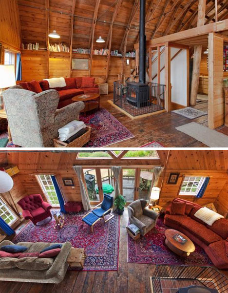 barn house living room