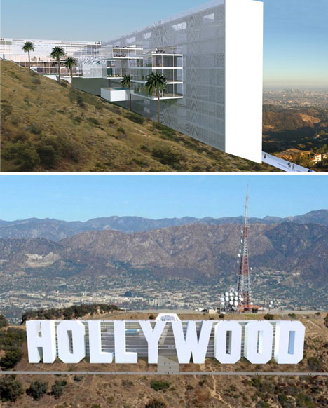 hollywood sign building details