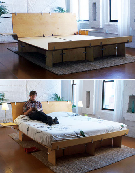 modular eco plywood bed
