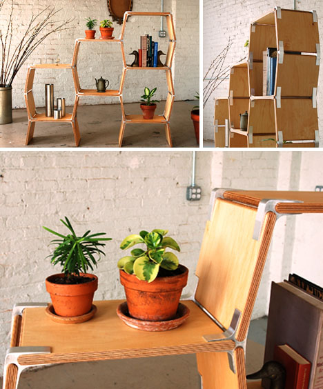 modular prefabricated wood furniture shelf