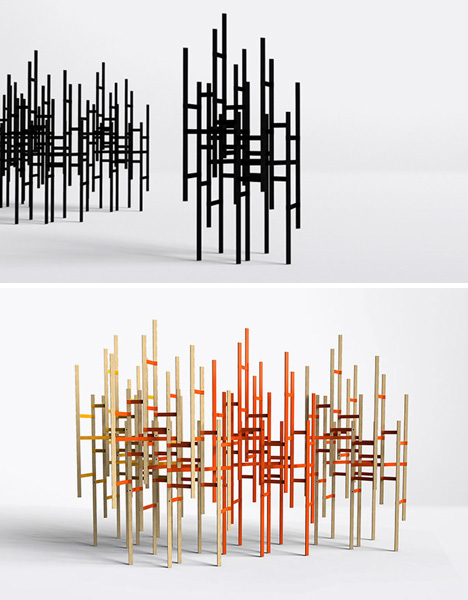 space divider black colorful