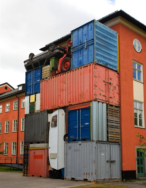 trash building installation