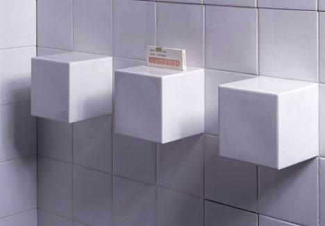 white tile square box
