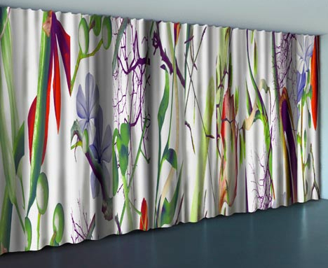 modern patterned print curtain
