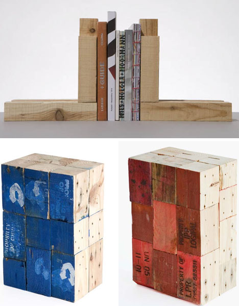 recycled wooden bookshelf diy