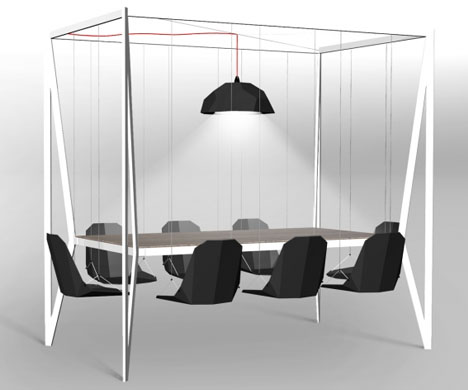 swing black white table